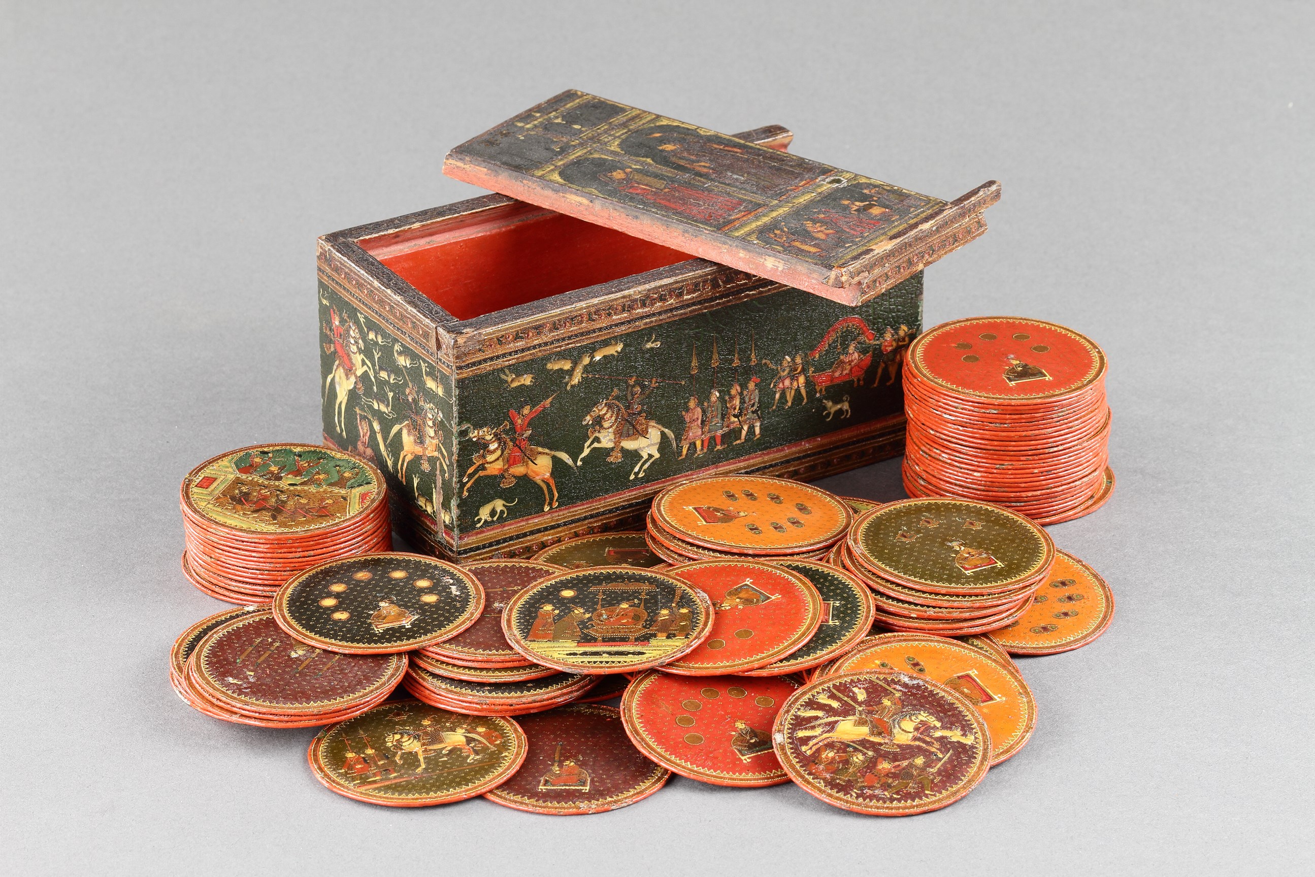 A Comprehensive Collection of Ninety-Six Roundels from a ‘Ganjifa’ Game